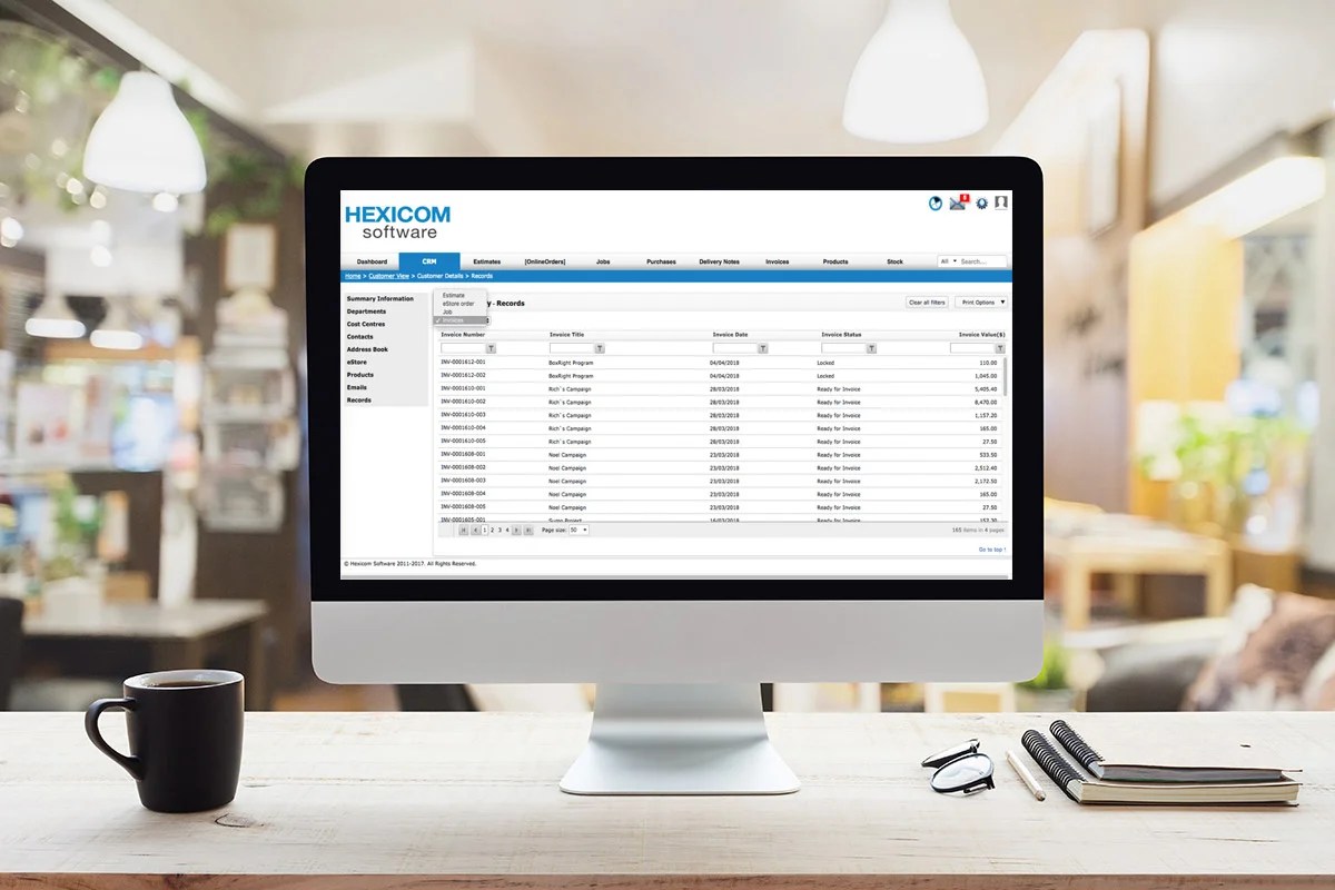 Illustration of a CRM base de donnee system showing customer data flow and analytics dashboard