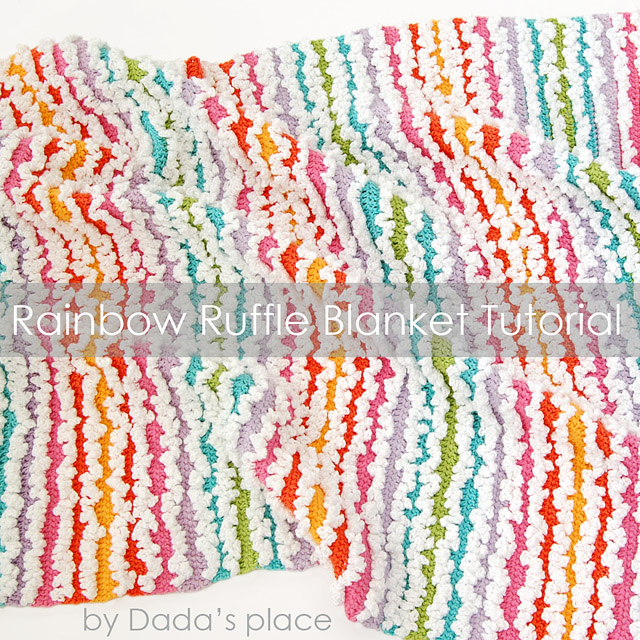 ruffles all around crochet baby blanket