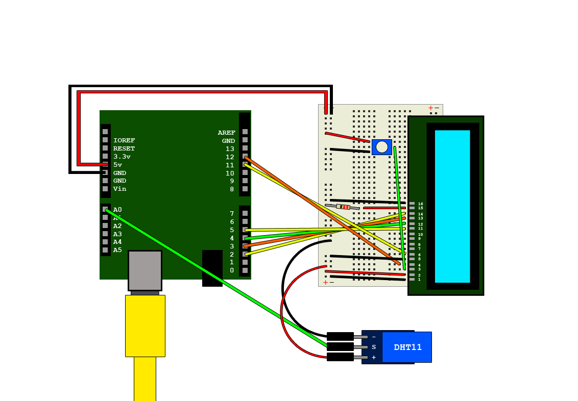 Circuit Diagram For Dht11 With Arduino