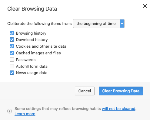 Cara Menghapus Cache & History di Browser
