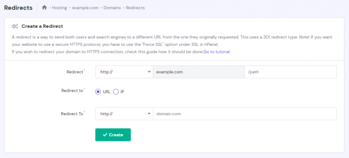 Cpanel redirect redirects