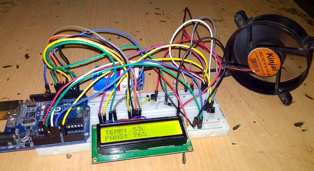 Temperature Based Fan Speed Control & Monitoring With Arduino