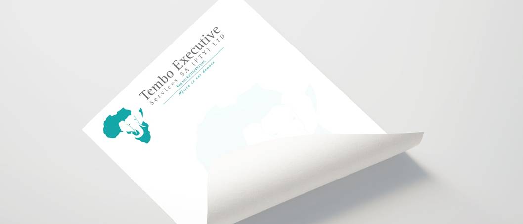 letterhead, africa, elephant, white paper