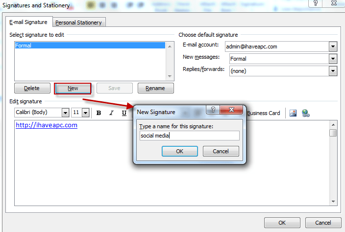 Logos are important because they represent your brand and services. How To Make A Custom Email Signature With Facebook Twitter Logos In Outlook 2010 I Have A Pc I Have A Pc