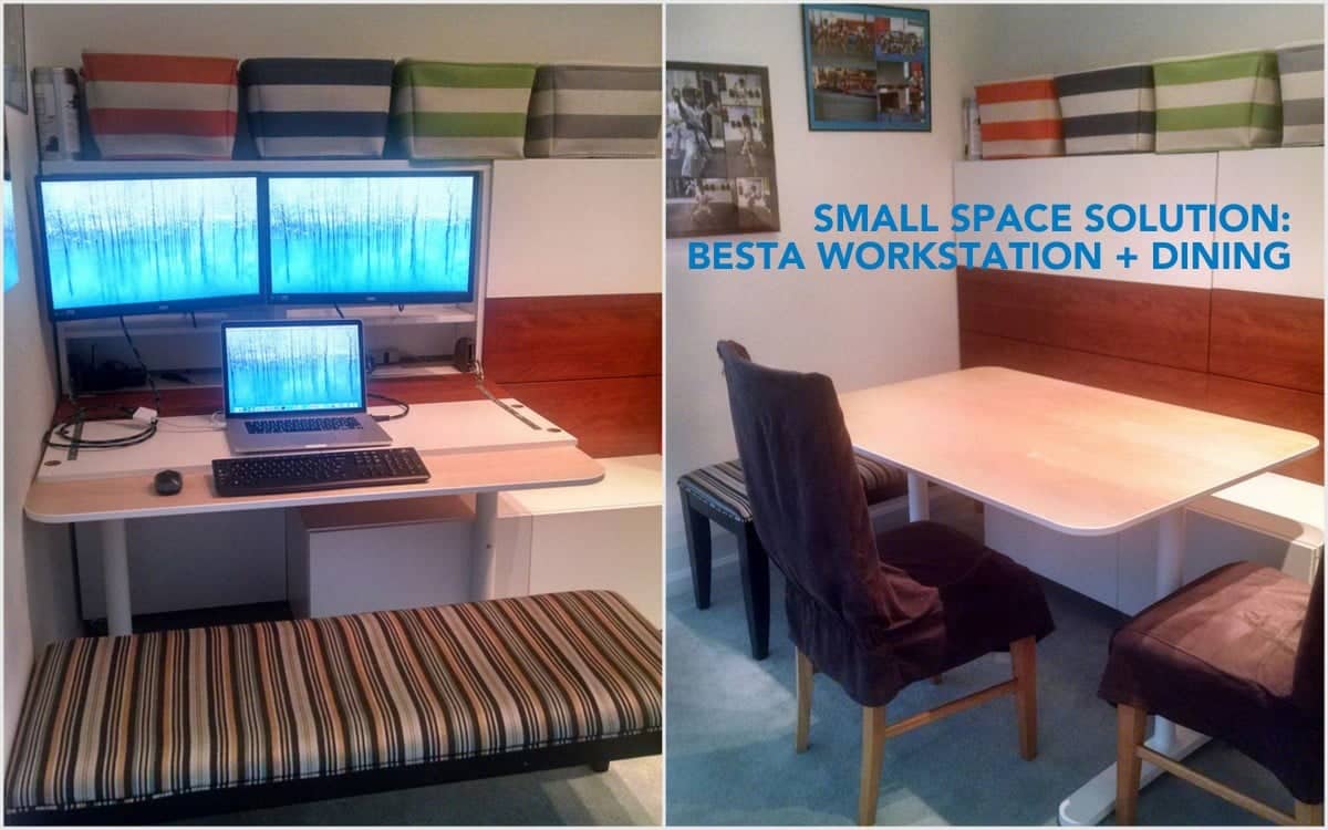 Ikea besta burs schreibtisch in hochglanz weiß; BESTÃ Hidden Office/ Dining Bench - IKEA Hackers