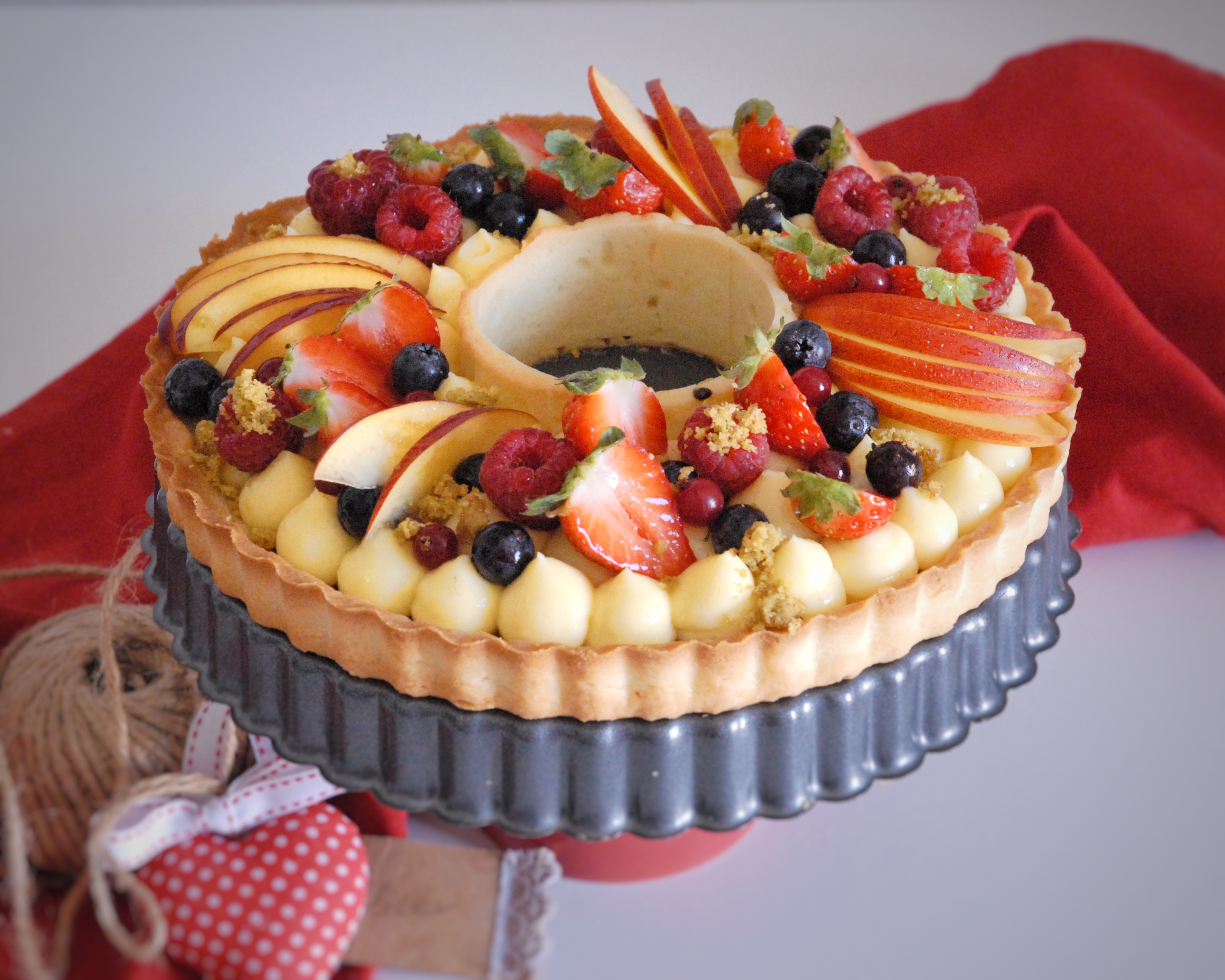 Crostata Con Crema Cioccolato Pistacchio E Frutta Fresca Il Dolce Di Alice