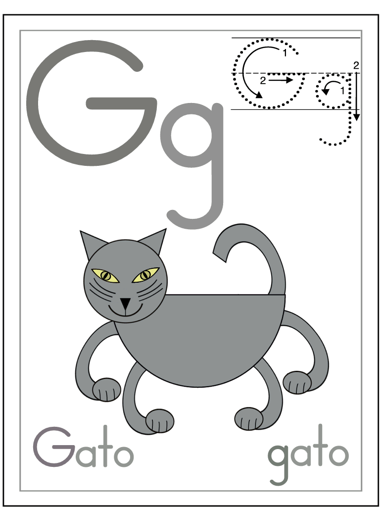 Ficha letra g gato Imagenes Educativas Ficha letra g gato Imagenes Educativas