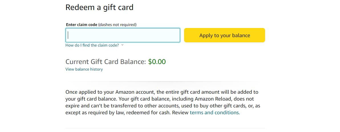 Amazon Com Redeem Reedem Your Gift Card By Enterring The Code