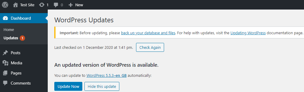 Dies gilt besonders, wenn sie automatische updates . How to Update WordPress (and Plugins) | Informatics Centre