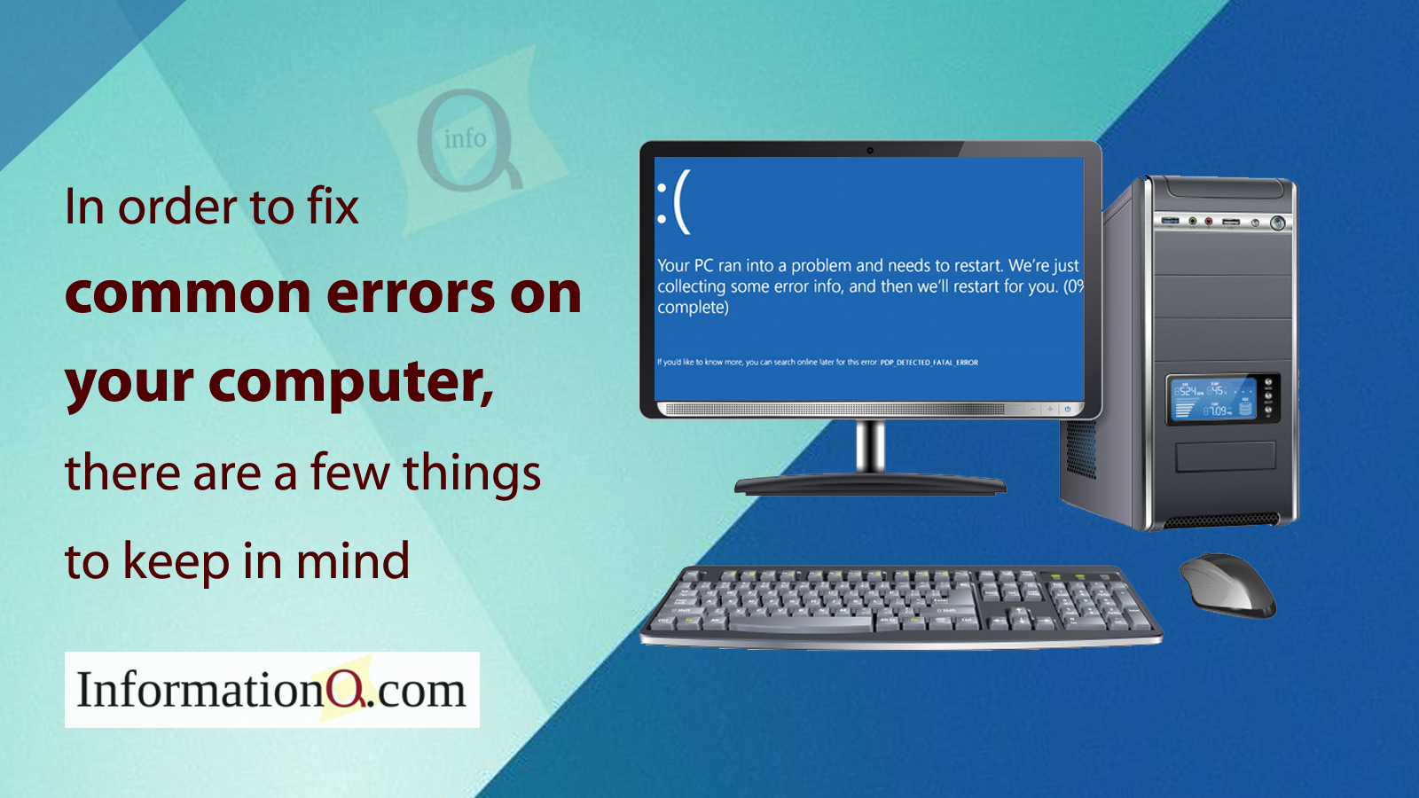 In order to fix common errors on your computer, there are a few things to keep in mind.
