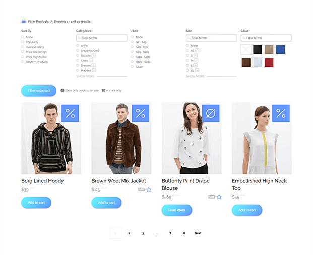 Also, you can let your customers configure the products they buy. WooCommerce Product Filter WordPress Plugin | InkThemes