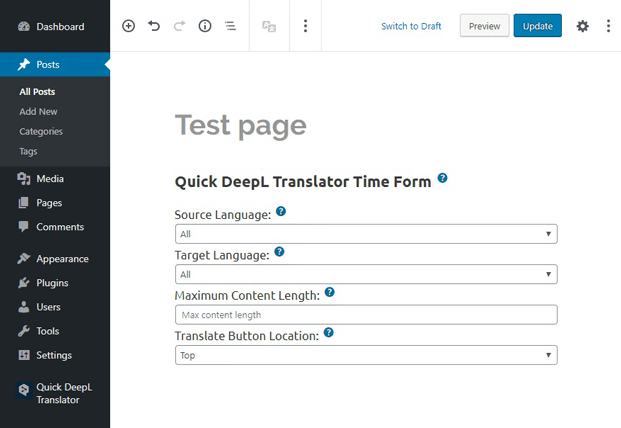 To translate your content, translatepress lets you use both manual and automatic translation. Quick DeepL - Translator WordPress Plugin | InkThemes