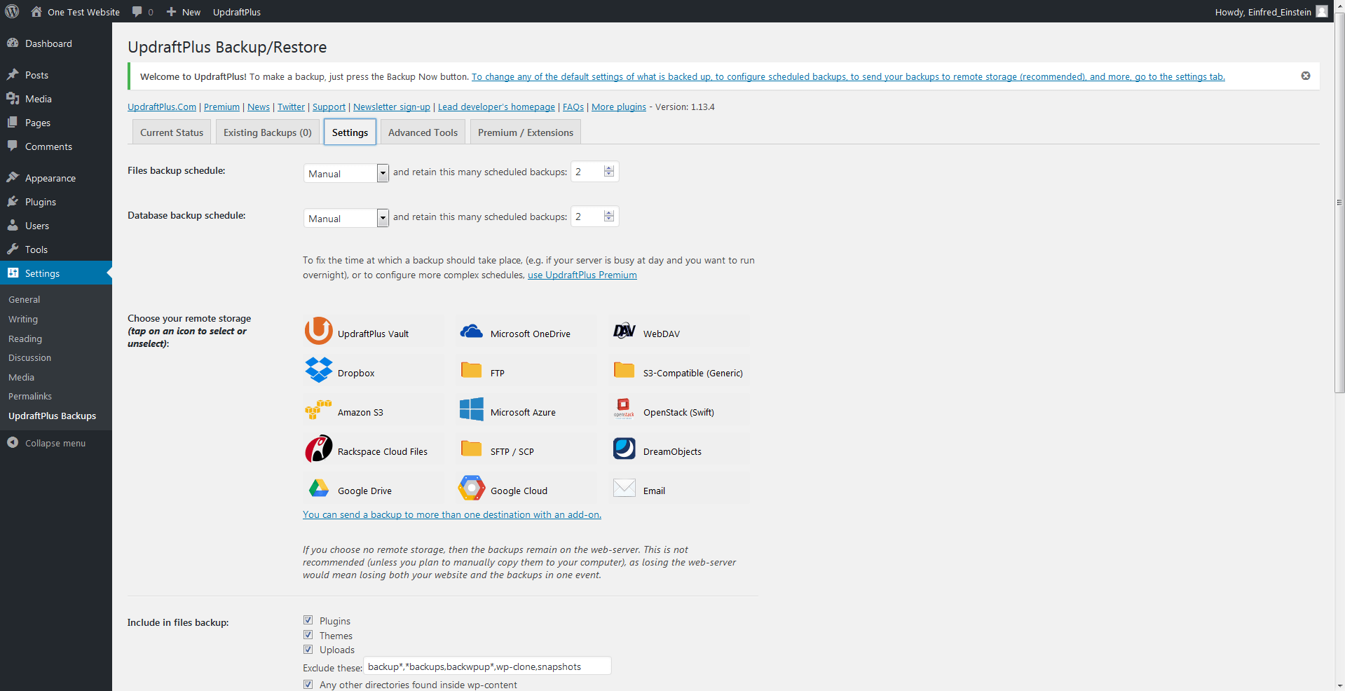 · head over to settings>updraftplus backups>migrate / clone. WordPress Migration | Manual transfer & migration plugins - IONOS