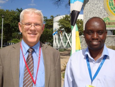 Walter Thomas (left) and Wesley Ronoh (right) of the EAC-GIZ Programme on Regional Integration (Photo Credit: RMH, IP-Watch)