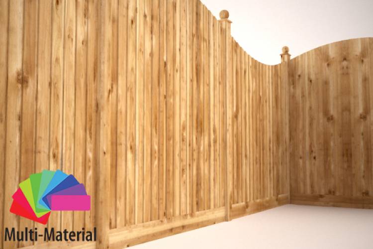 Vertical Feather Edge With Wave Top 1 8m Railclone Library For 3ds Max