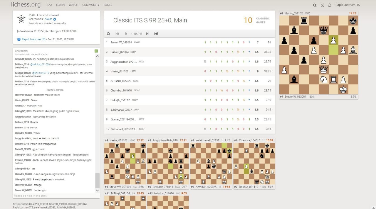 Mengulik Kompetisi Catur Online Virtual Sportainment ITS - ITS News