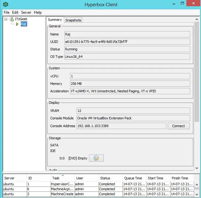 Virtualbox dhcp server (you can get this info from virtualbox’s “host network manager” *) 192.168.4.3: Manage VirtualBox Infrastructure with Hyperbox