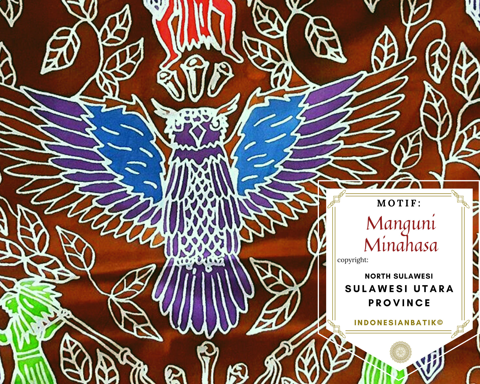 Motif batik sumatera utara mengambil corak pada kain gorga dan ulos. Sulawesi Utara Iwarebatik