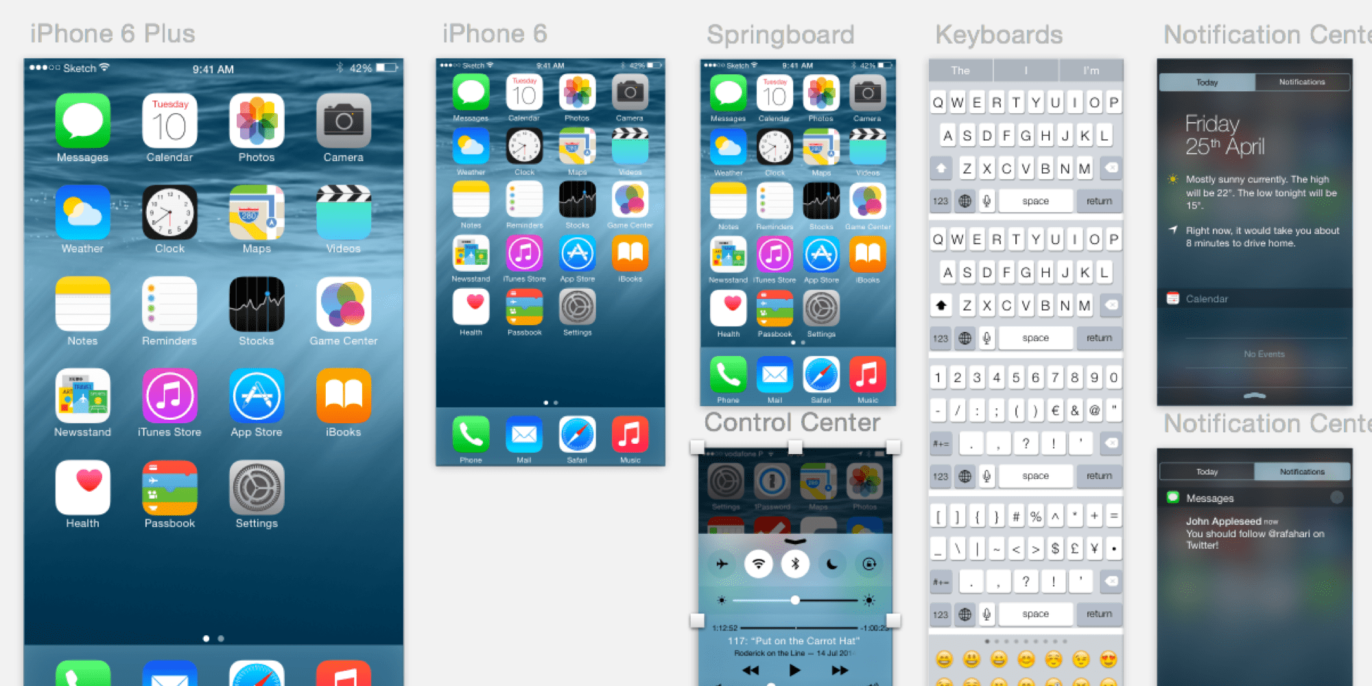Best iOS8 / Apple Watch / UI / GUI Kits 2015 Free