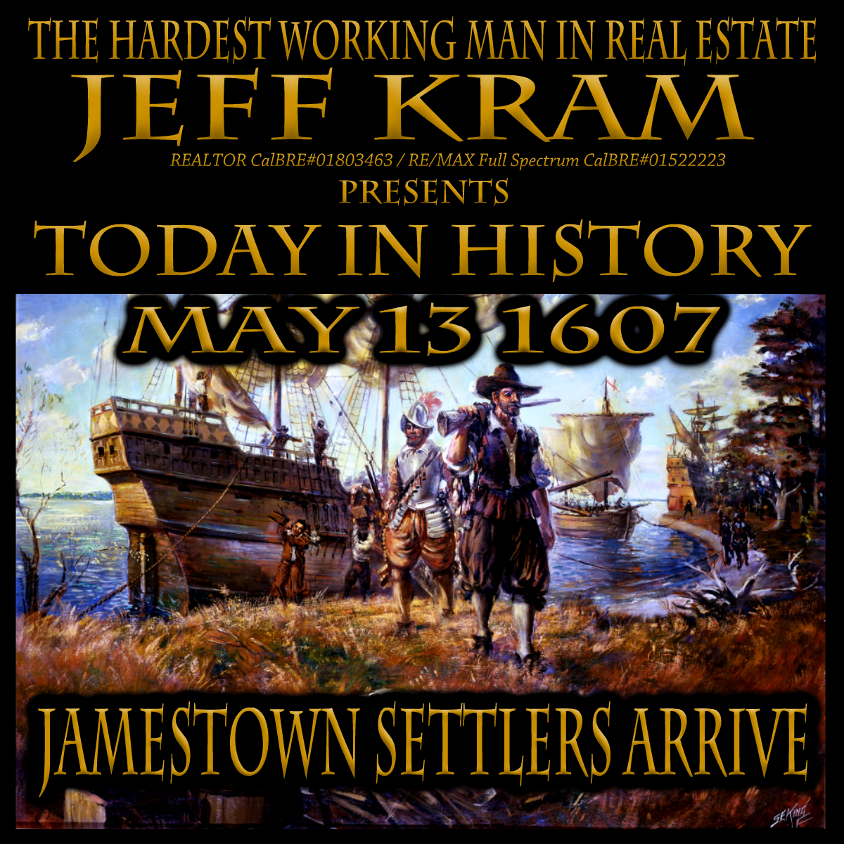Today in History May 13 1607 / Jamestown settlers arrive