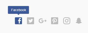 Css Based Tooltips Over Social Icons Code And Live Demo