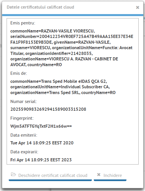 Acces la dosarul electronic, prin parola primită pe citatie. Juridice