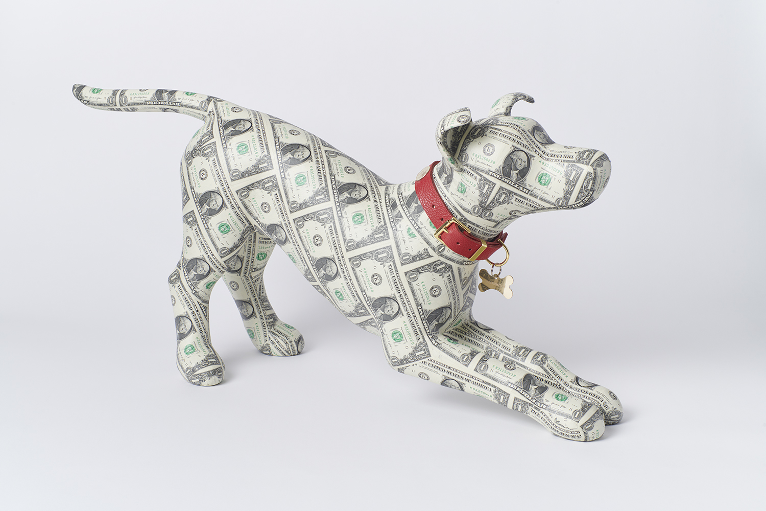Dollar Dog Sculpture