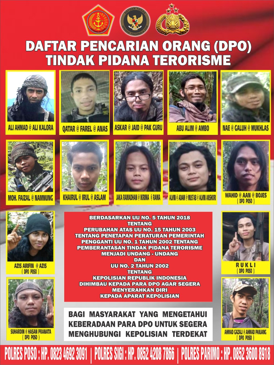 Eks Napiter Poso Minta Kelompok MIT Poso Pimpinan Ali Kalora untuk Menyerahkan  Diri dan Kembali ke NKRI | KabarSelebes.id