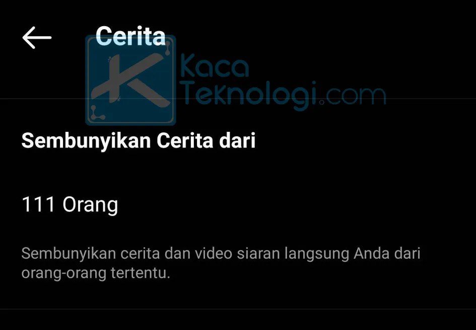 4 Langkah Menyembunyikan Story IG Dari Orang Tertentu - Kaca Teknologi