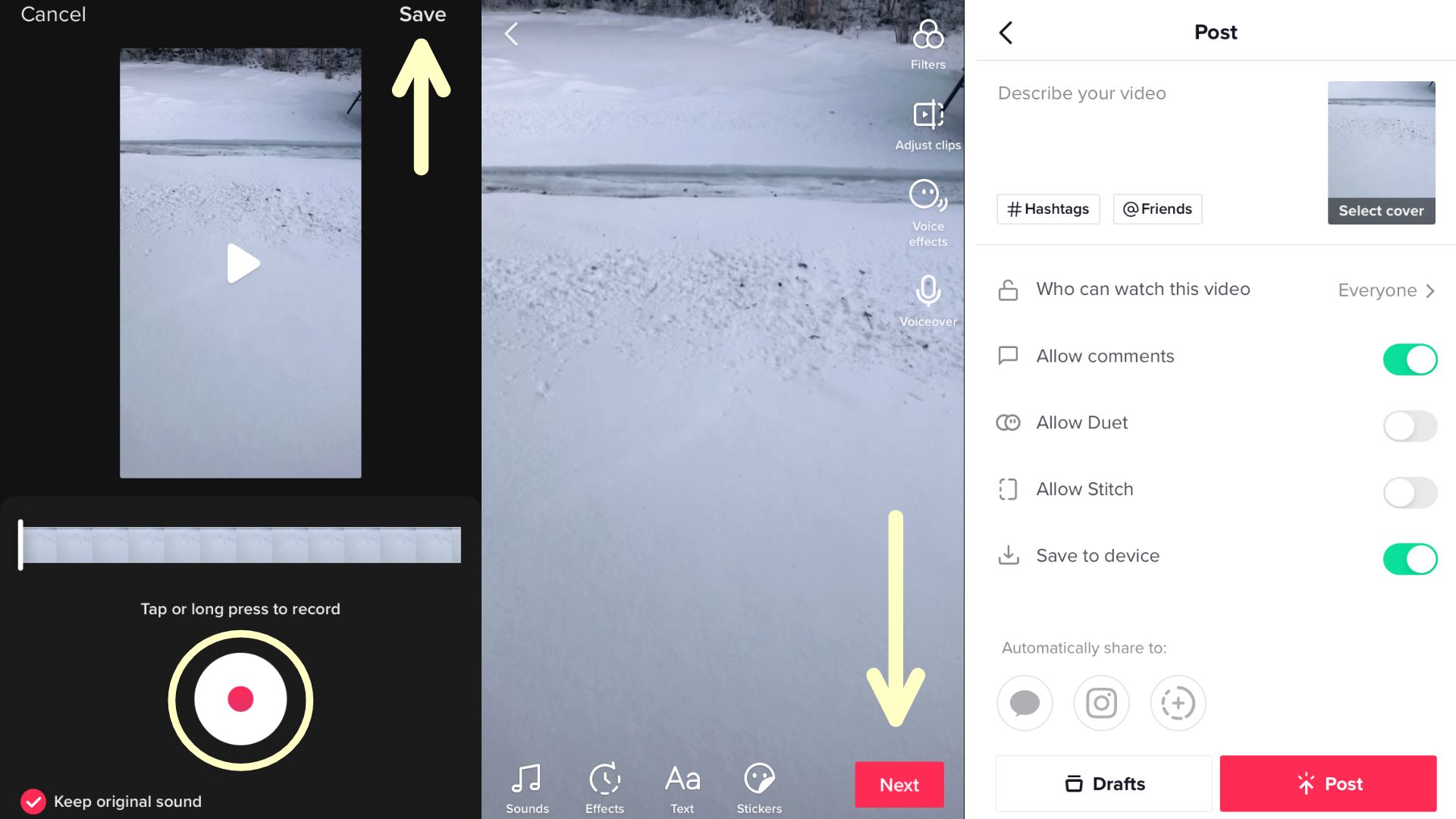 To begin recording your clip, launch tiktok and hit the + (plus symbol) at the base. How to Do a Voiceover on TikTok to Narrate Videos