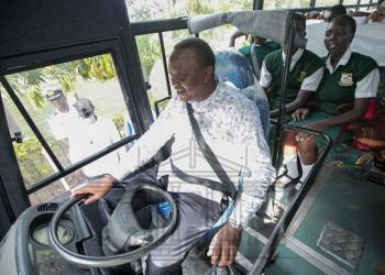 President Kenyatta Delivers on yet Another of His School Bus Promise