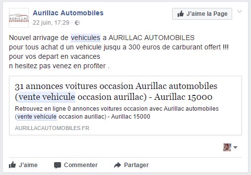 Vendre des VO sur Facebook