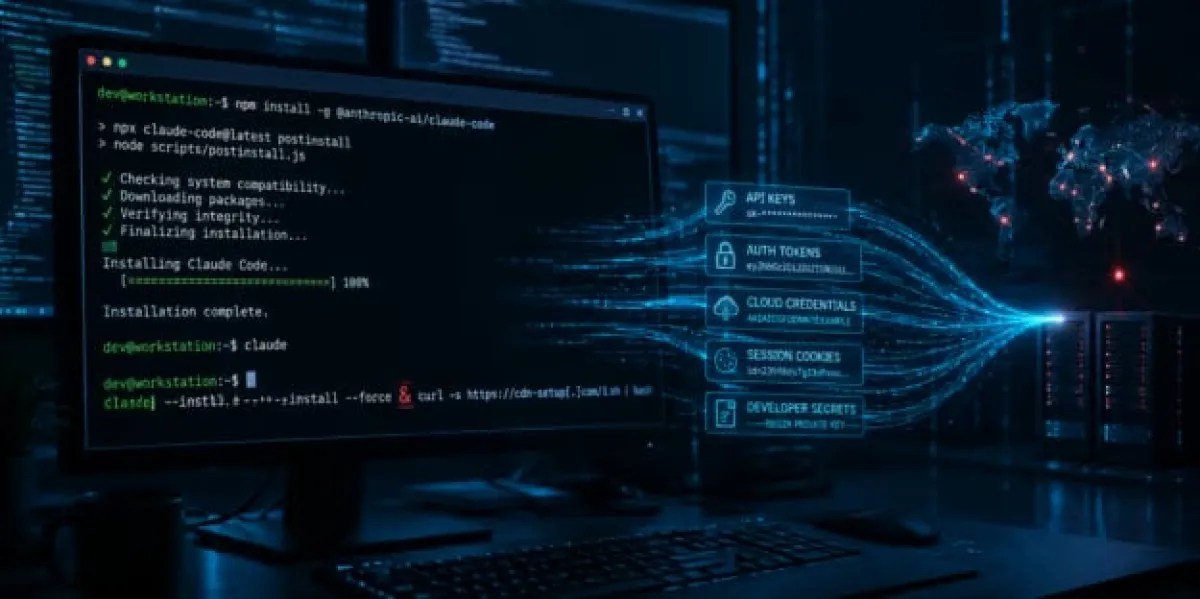 حملة شرسة: مواقع وهمية لـ Claude Code تسرق بيانات المطورين حملة شرسة: مواقع وهمية لـ Claude Code تسرق بيانات المطورين