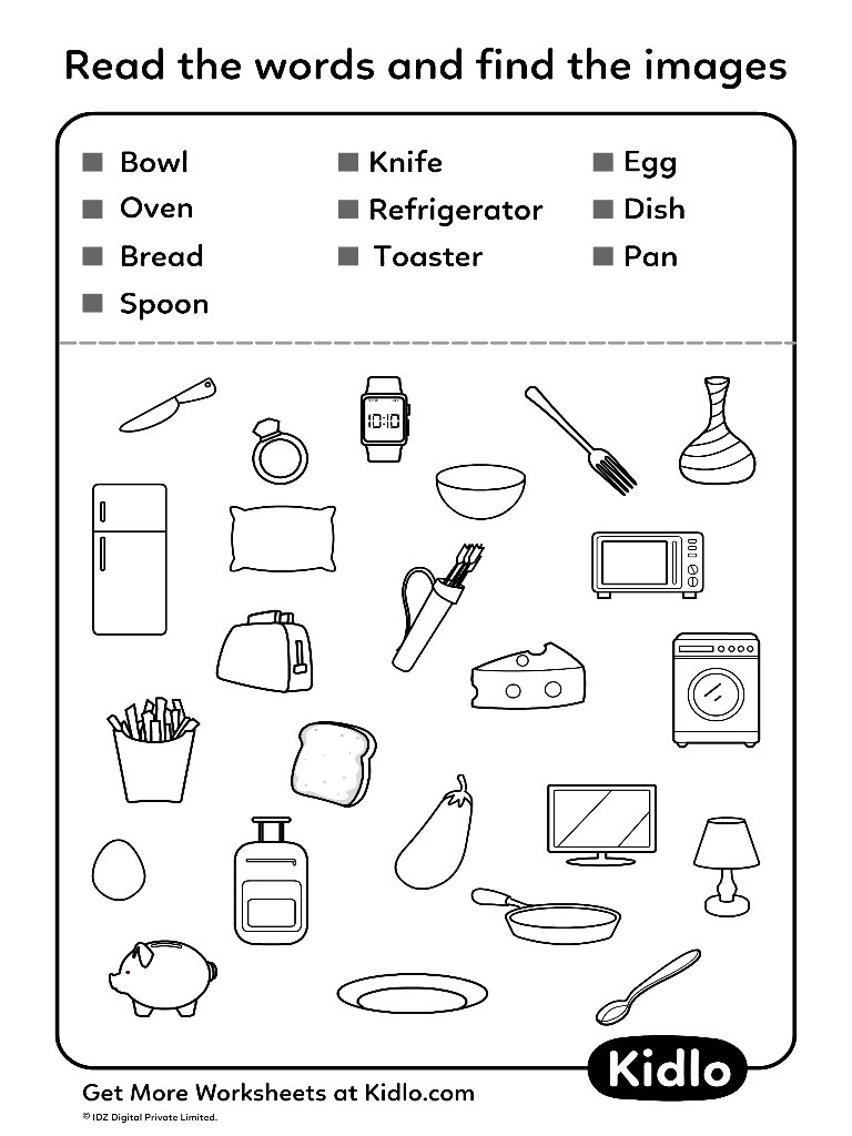 match words to its pictures sorting worksheet 15 kidlo com