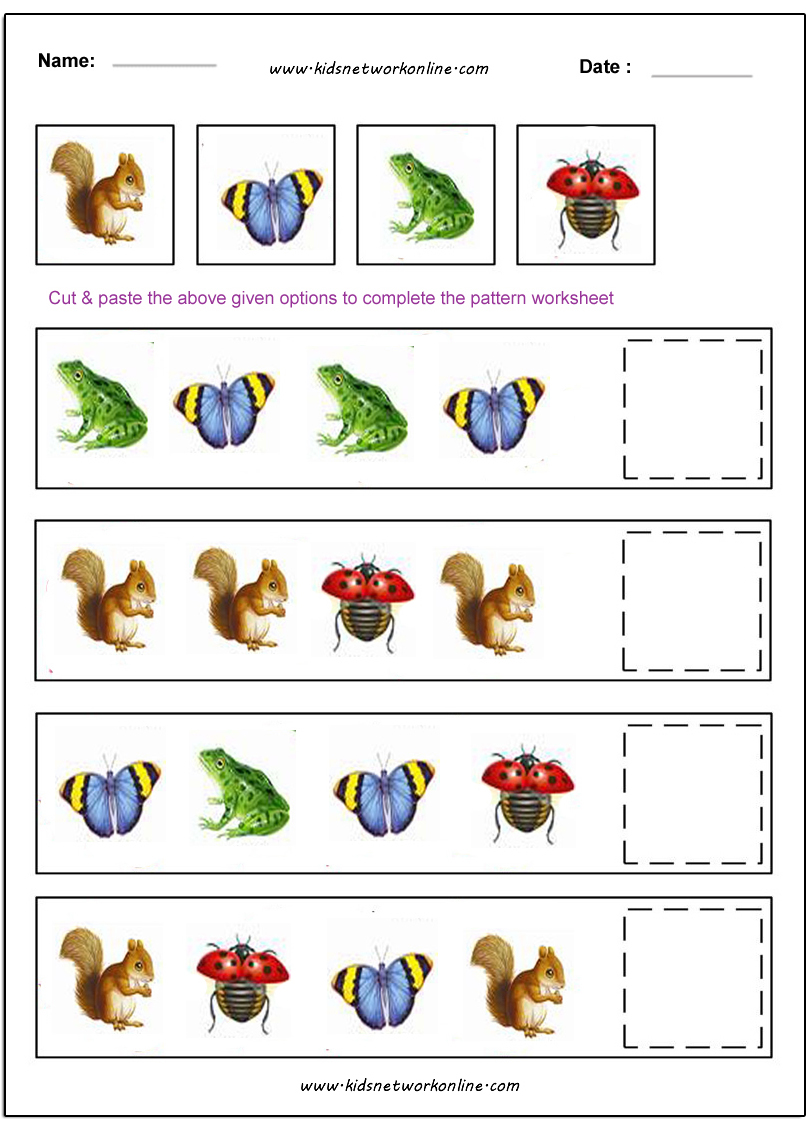 These free preschool patterns worksheets will help your . Pattern Worksheets For Kids