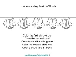 kindergarten worksheets understanding positional concepts