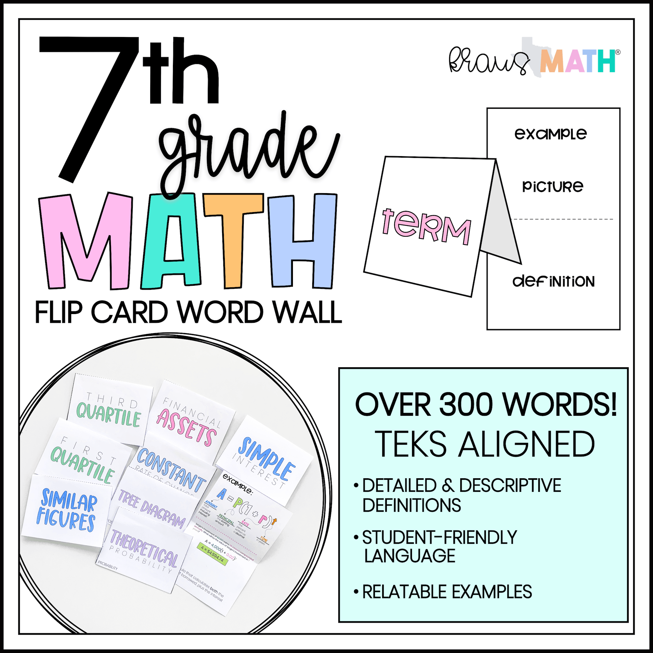 Here are tips on how you can help. 7th Grade Math Flip Card Word Wall Teks Aligned Kraus Math