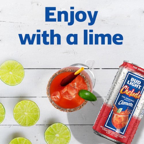 Calories per serving (12 oz): Food 4 Less - Bud Light Chelada Clamato Lager, 12 cans / 8