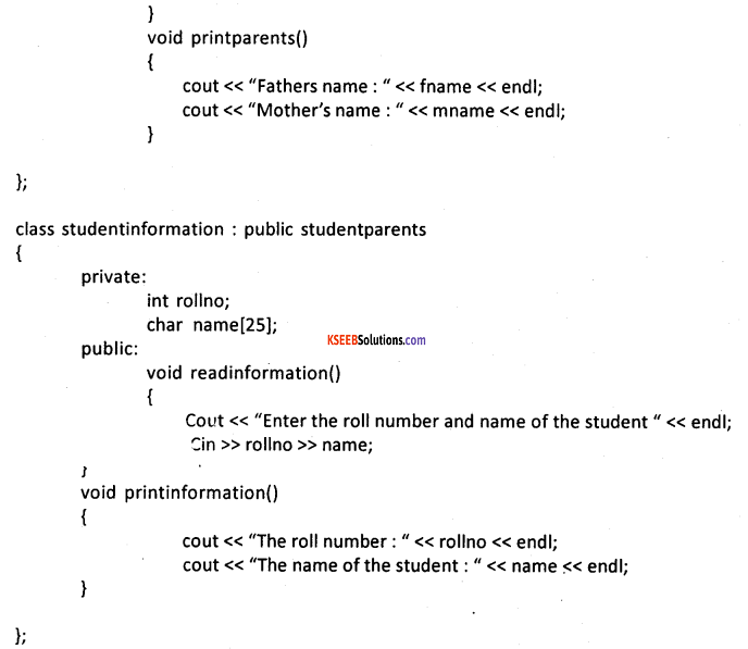 2nd PUC Computer Science Question Bank Chapter 10 Inheritance 5