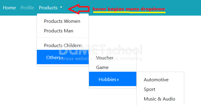 Cara Membuat Menu Multi-level Dengan Bootstrap 4 - Framework CSS