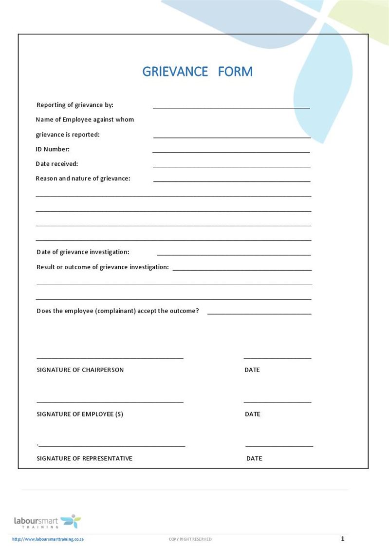 Compare employee training software solutions to find the best fit for your business. Grievance form, Document, Labour Law, South Africa, Pdf, Download