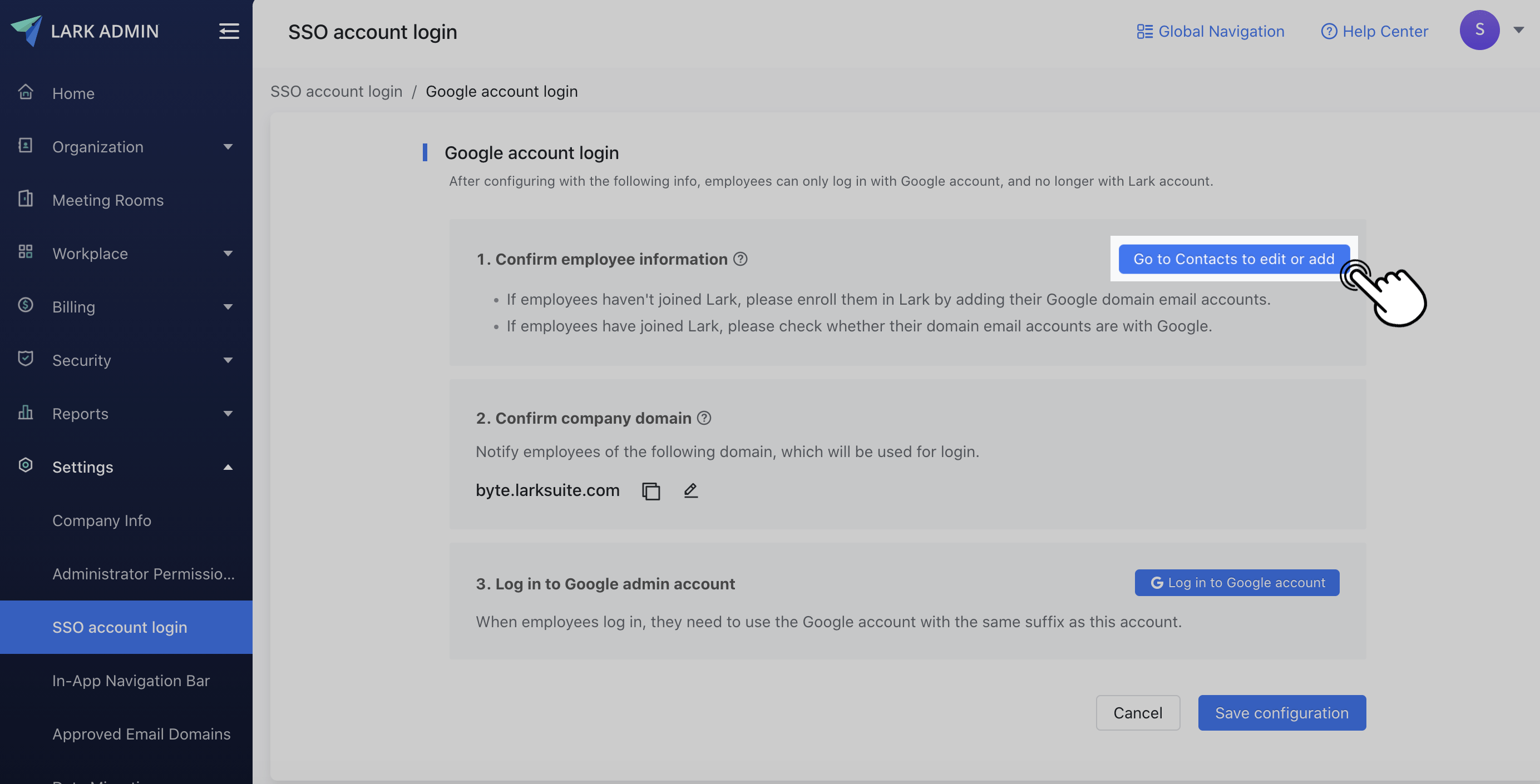 Inisialisasi Admin | Mengonfigurasi Login SSO di A