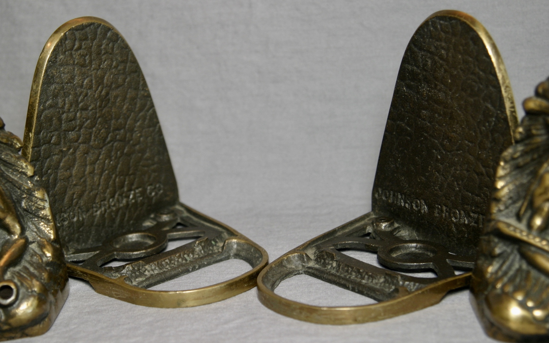 Johnson Bronze Co. Native American Indian with Pipe Incense Burner