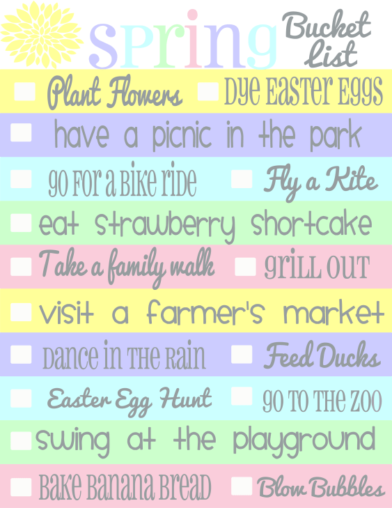 Spring Bucket List Leah With Love Spring Bucket List Leah With Love