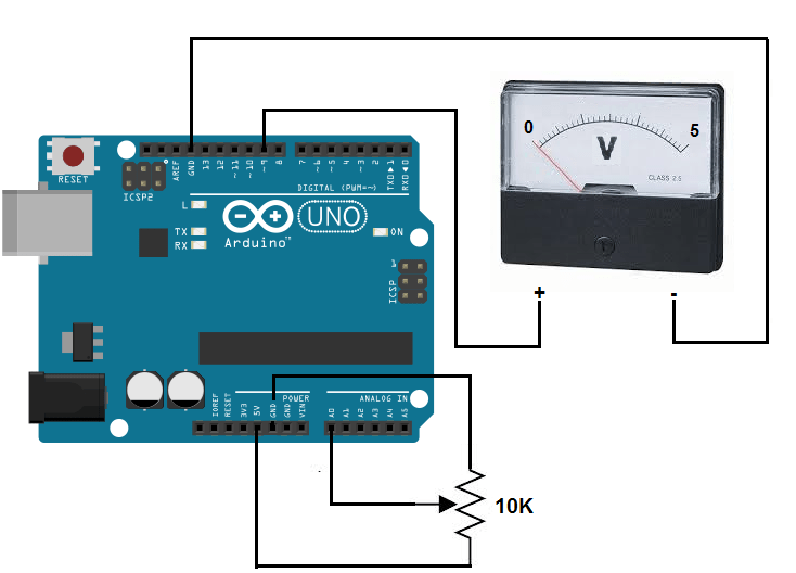 Circuit Diagram Of Arduino Voltmeter