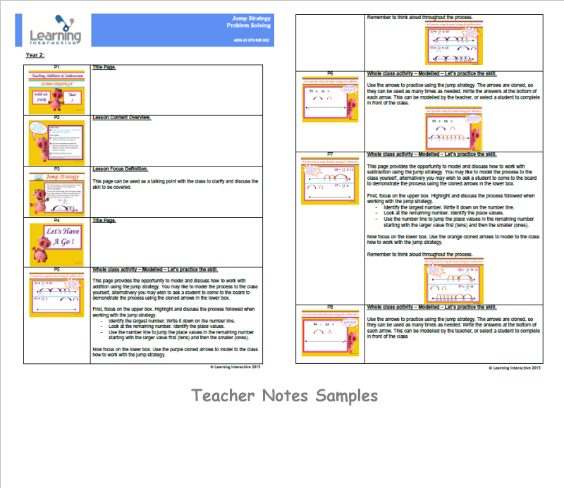 mathematics jump strategy year 2 stage 1 learning