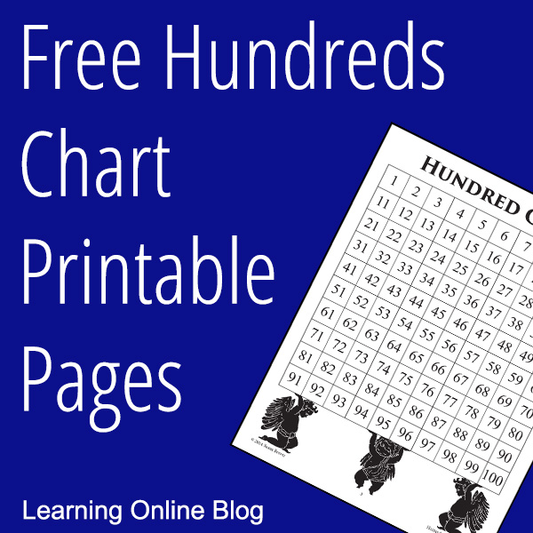 free hundreds chart printable pages