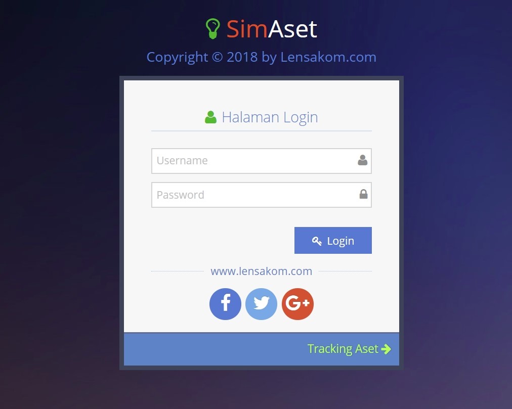 Tujuan penelitian ini untuk merancang sebuah sistem aplikasi data aset dan laporan data. Aplikasi Simaset Sistem Informasi Manajemen Aset Lensakom