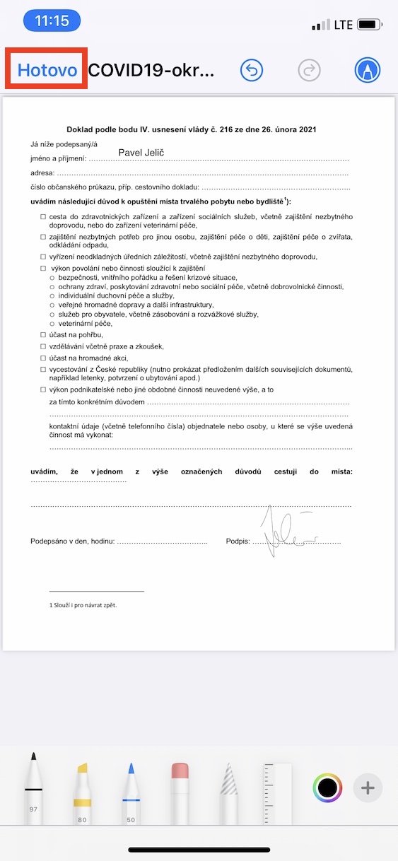 Jak Vyplnit Formular Pro Opusteni Okresu Na Iphone Letem Svetem Applem