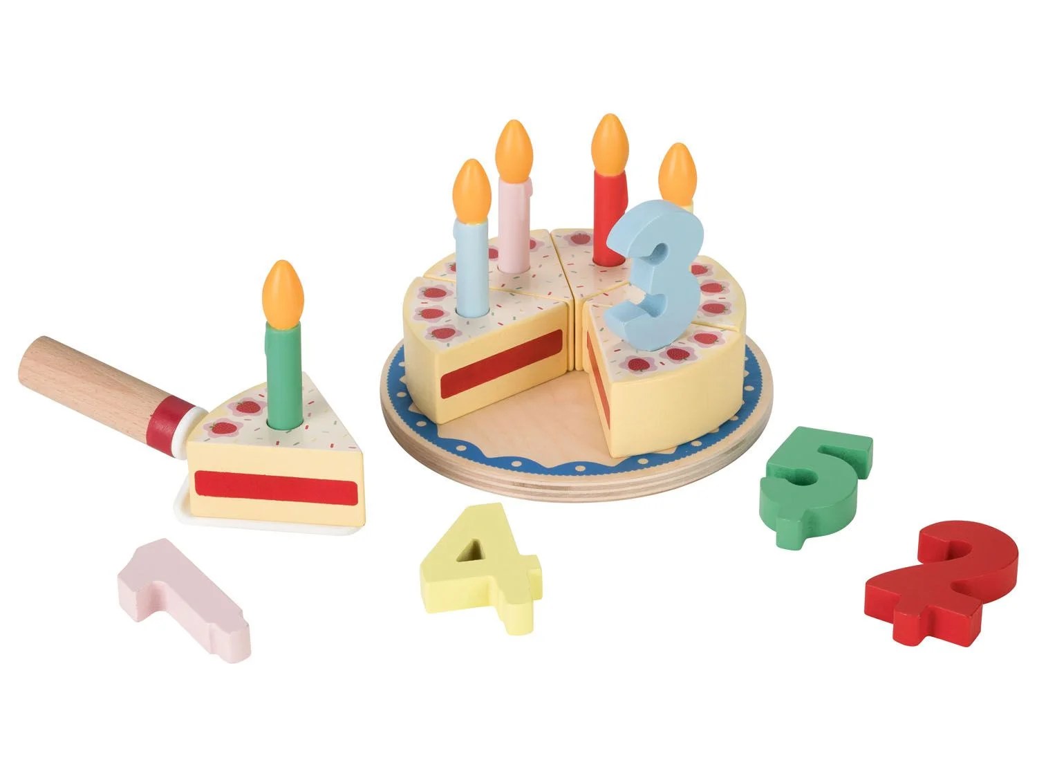 PLAYTIVE® Gâteau d’anniversaire, 18 pièces, avec serveur de gâteau - Lidl.be